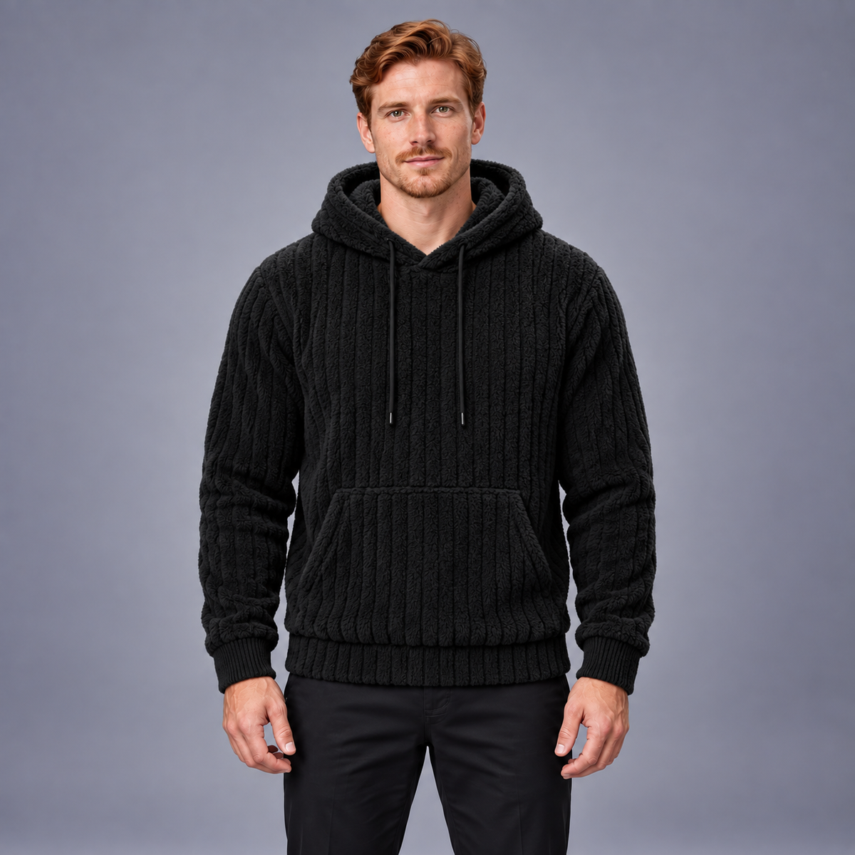 Fontavier Men's Kangaroo Pocket Hooded Sweatshirt
