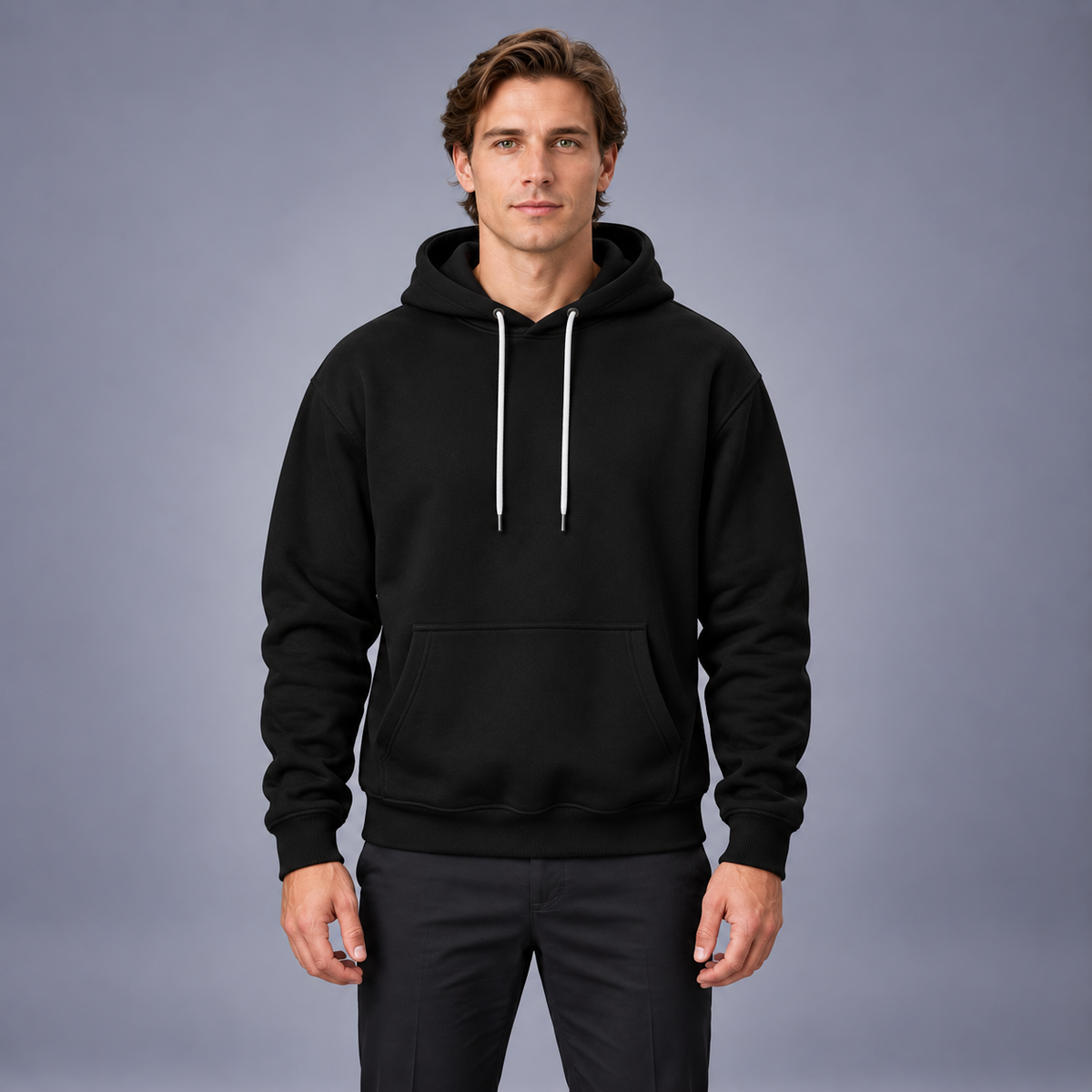 Fontavier Men's Fleece-Lined Kangaroo Pocket Hoodie