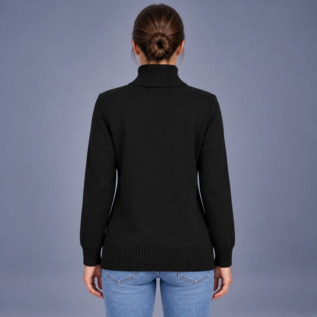 Fontavier Women's Soft High-Neck Tunic Pullover Sweater