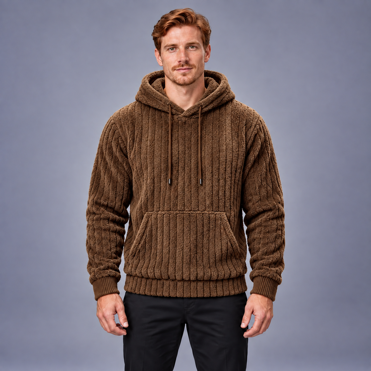 Fontavier Men's Kangaroo Pocket Hooded Sweatshirt