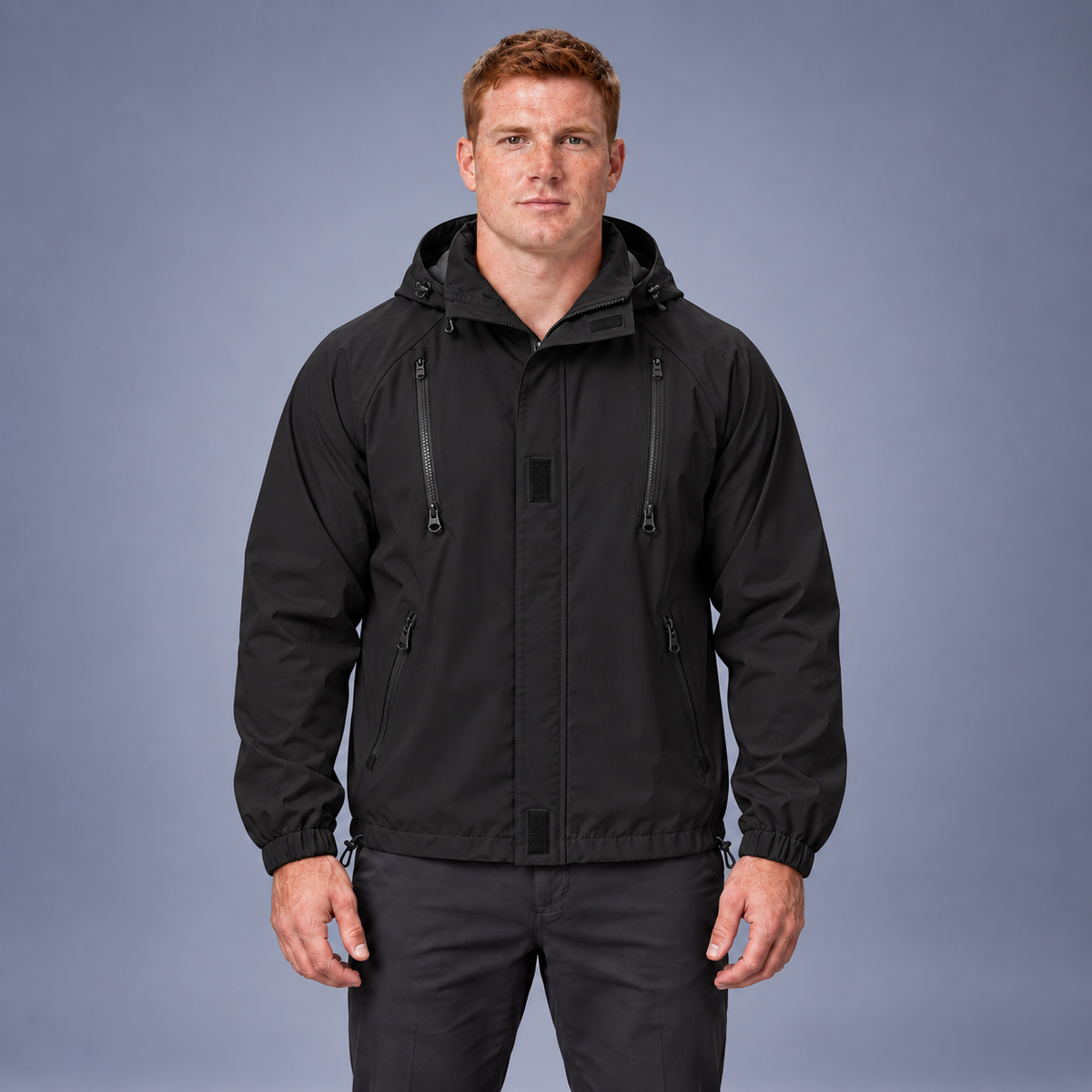 Fontavier Men's Loose Fit Hooded Softshell Jacket
