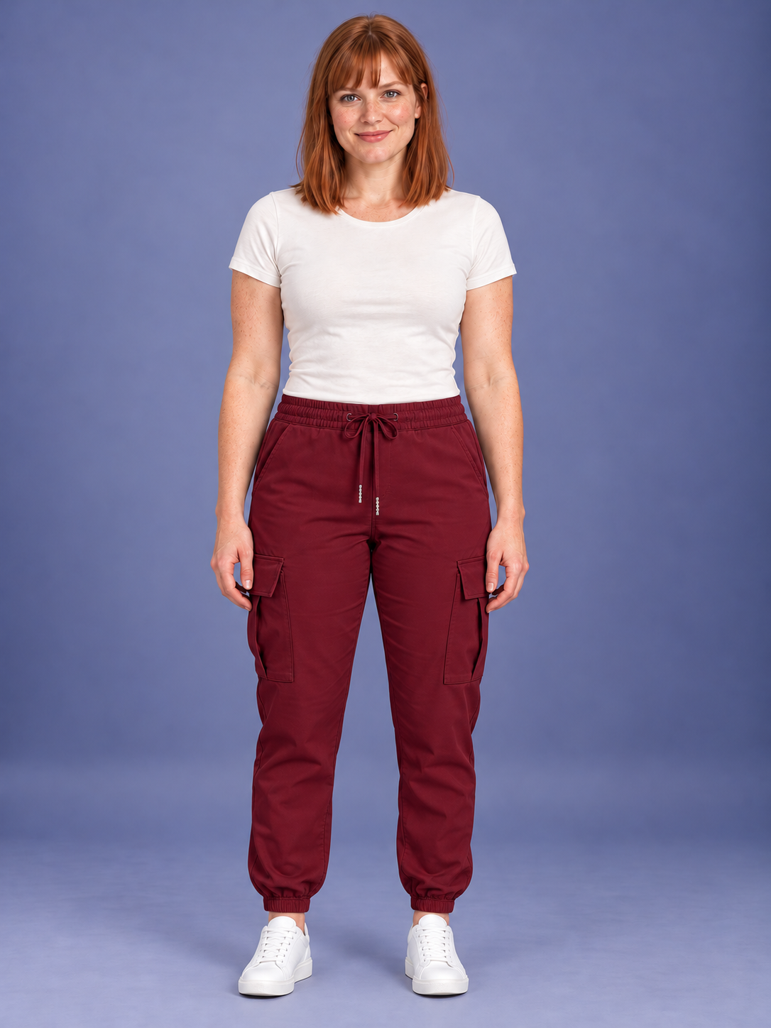 Women's Woven Relaxed Fit Cargo Pants