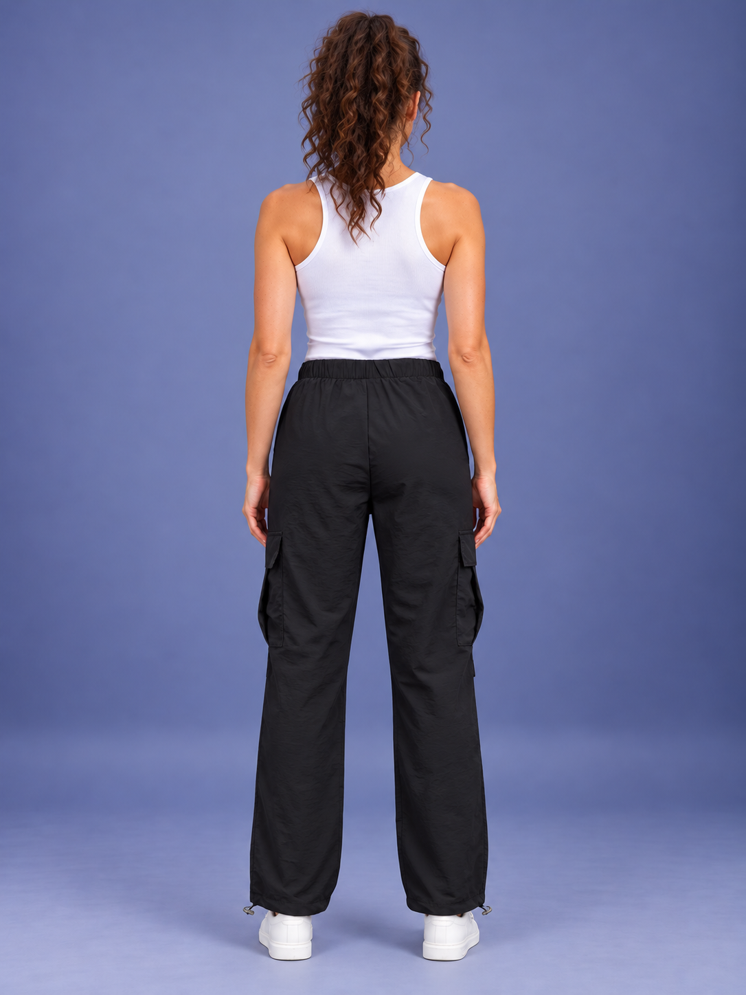 Women's Multi-Pocket Drawstring Cargo Pants