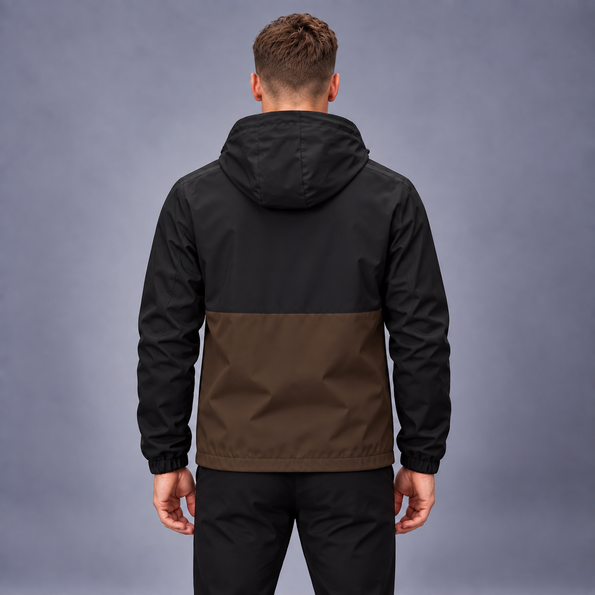 Fontavier Men's Color-Block Hooded Windbreaker Jacket - view 2