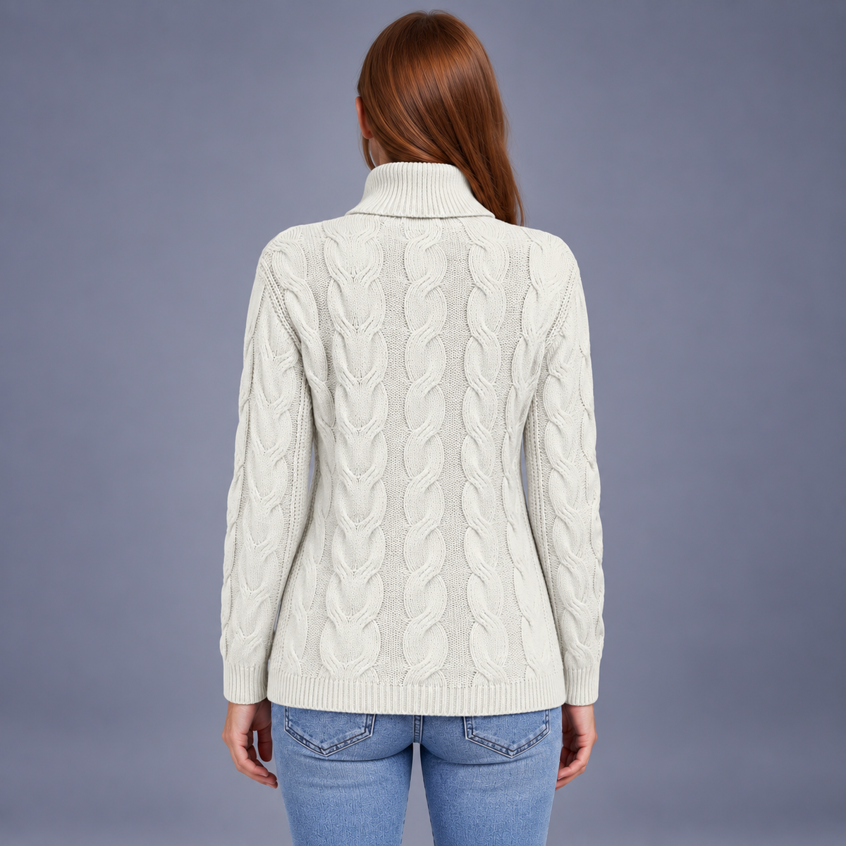 Fontavier Women's Elegant High-Neck Pullover Sweater - view 2