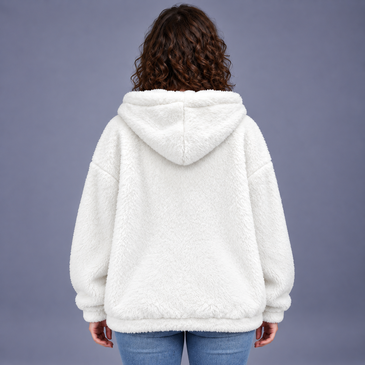 Fontavier Women's Plush Teddy Loose Fit Hooded Sweatshirt - view 2